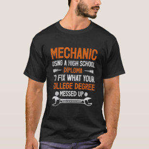 Camiseta Citação engraçada de engenheiro mecânico masculino