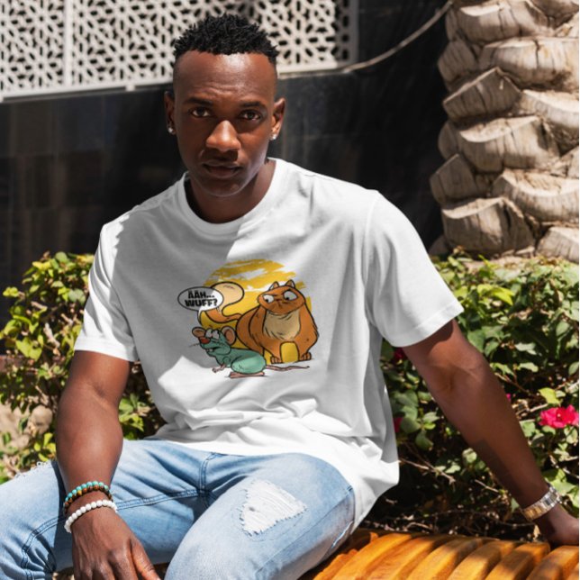 Camiseta Citação Engraçada De Gato E Rato (Criador carregado)