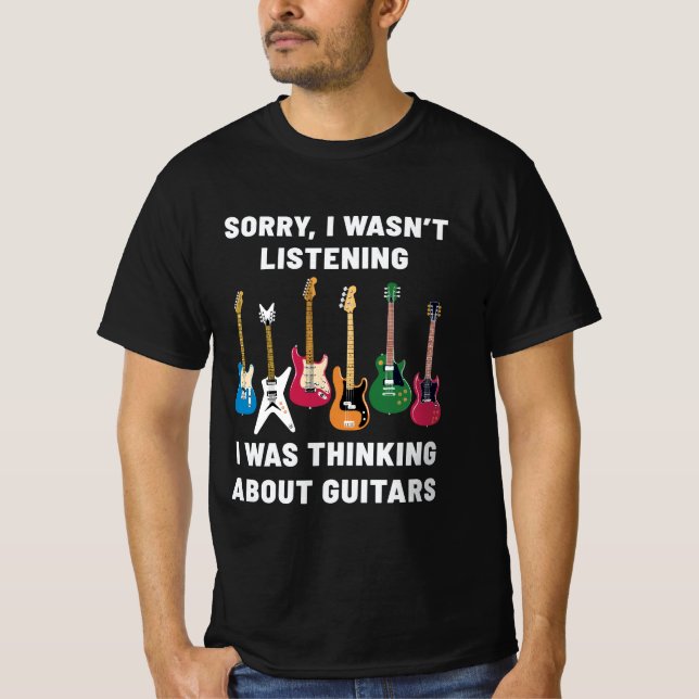 Camiseta Citação engraçada de guitarrista (Frente)