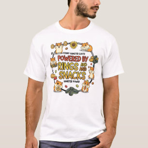 Camiseta Citação engraçada de hamster com anéis e lanches