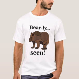 Camiseta Citação engraçada de humor animal de urso marrom