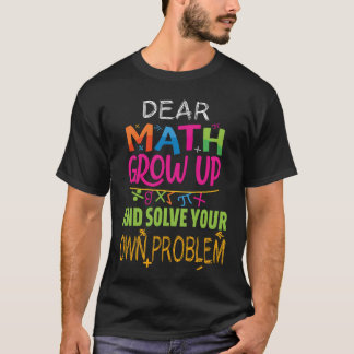Camiseta Citação engraçada de matemática para meninas, home