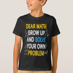 Camiseta Citação engraçada de matemática para meninas menin
