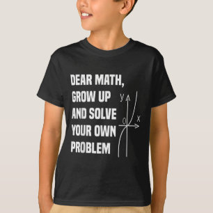 Camiseta Citação engraçada de matemática para meninas menin