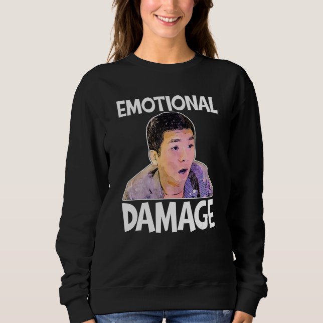 Camiseta Citação Engraçada de Memória de Danos Emocionais (Frente)