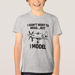 Camiseta Citação engraçada de modelagem com avião P‑51 Must
