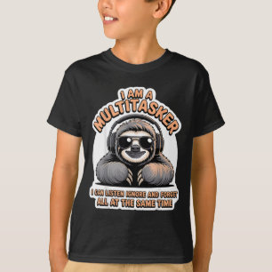 Camiseta Citação engraçada de multitarefa Humor sarcástico 