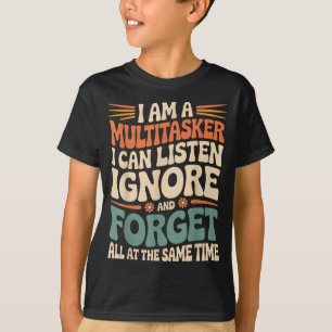 Camiseta Citação engraçada de multitarefa humor sarcástico