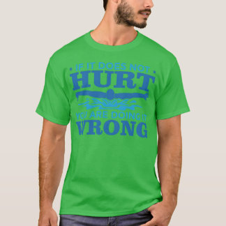 Camiseta Citação engraçada de natação menino