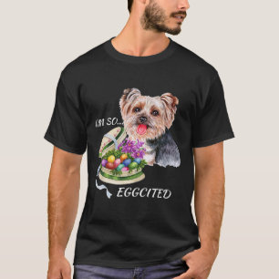 Camiseta Citação engraçada de Páscoa de Yorkie, Ovos Colori