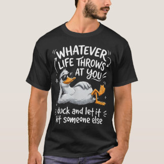 Camiseta Citação Engraçada de Pato Humor ns Cartoon