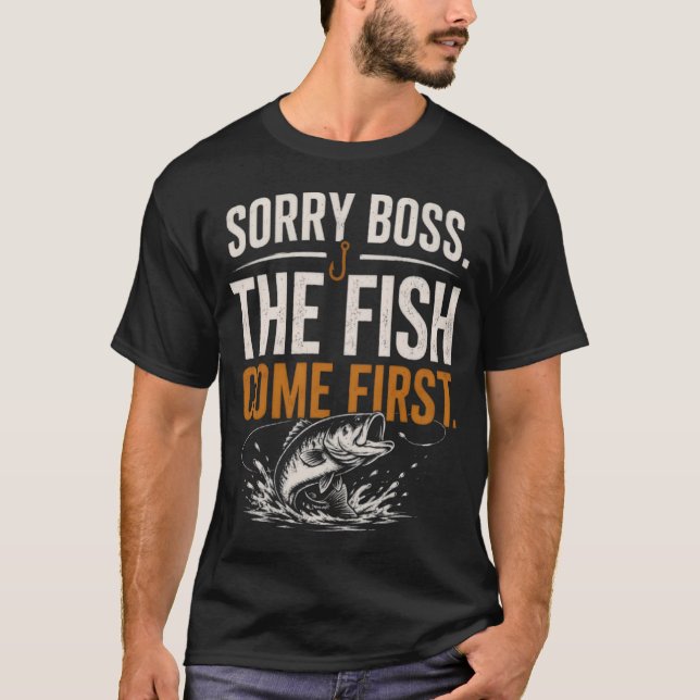 Camiseta Citação Engraçada de Pesca (Frente)