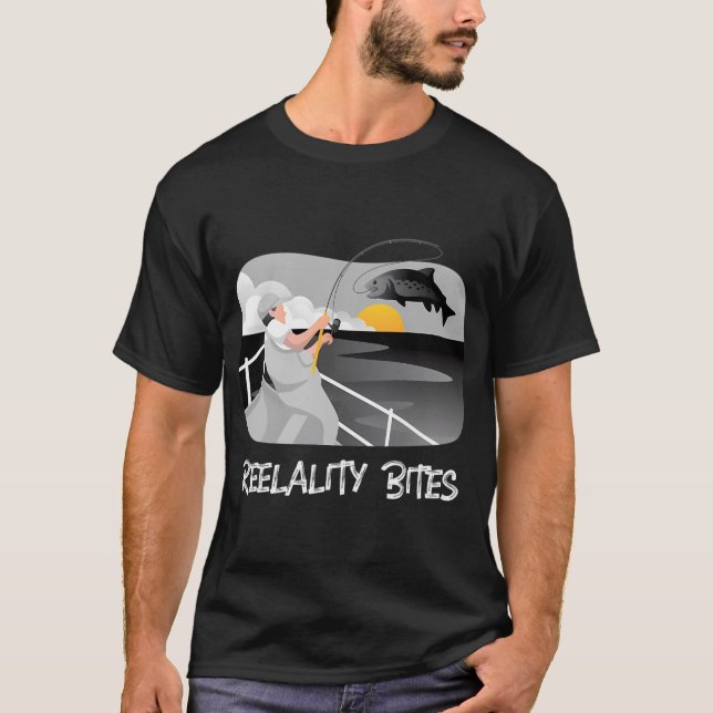 Camiseta Citação engraçada de pesca do Reality Bites (Frente)