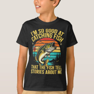 Camiseta Citação engraçada de pesca Funny B Pescador Isca H