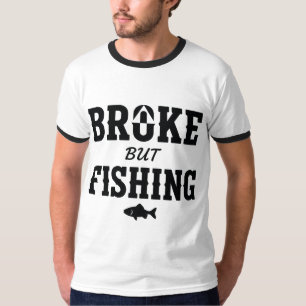Camiseta Citação engraçada de pesca vintage quebrada