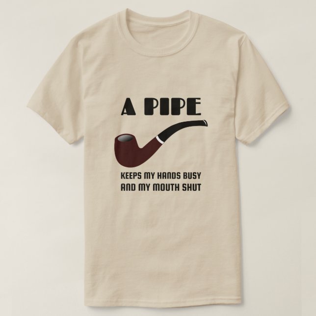 Camiseta Citação Engraçada de Pipe Smoker (Frente do Design)