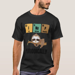 Camiseta Citação engraçada de química preguiça sono
