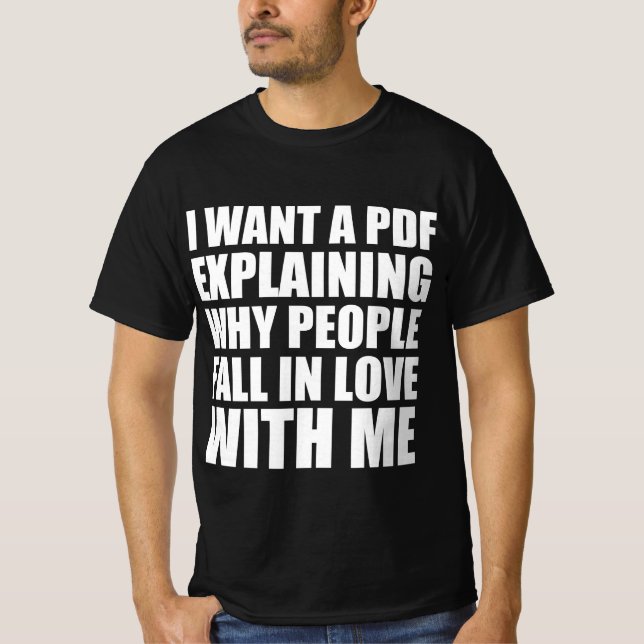 Camiseta Citação engraçada de se apaixonar (Frente)