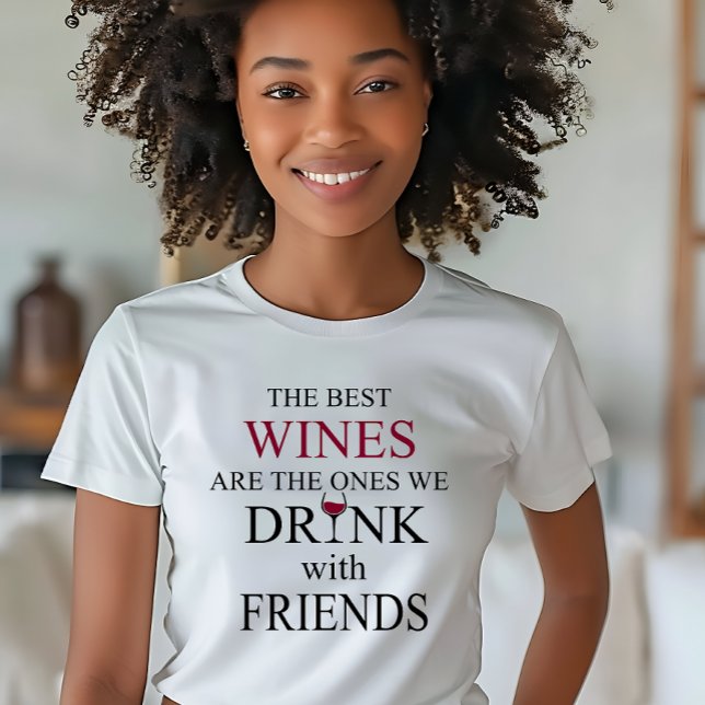 Camiseta citação engraçada de vinho para amigos (Criador carregado)