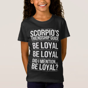 Camiseta Citação Engraçada do Guia de Amizade do Scorpio