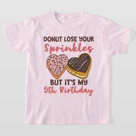 Camiseta Citação engraçada do tema de donut de 5º aniversár
