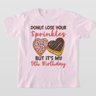 Camiseta Citação engraçada do tema de donut de 5º aniversár