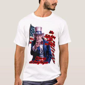 Camiseta Citação engraçada do Tio Sam patriótico em um Bran