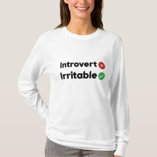 Camiseta citação engraçada Introduvert , Irritable