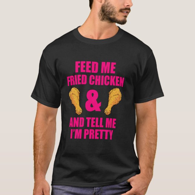 Camiseta Citação engraçada para amantes de frango frito par (Frente)