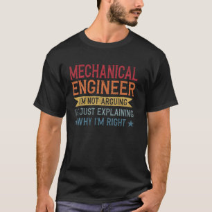 Camiseta Citação engraçada profissão engenheiro mecânico