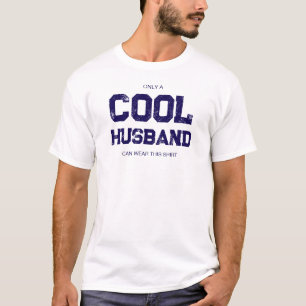 Camiseta Citação Engraçada Tipografia Azul Humor Marido Leg