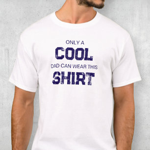 Camiseta Citação Engraçada Tipografia Azul Humor Pai Legal