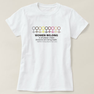 Camiseta Citação entre as mulheres e a justiça Ruth Bade