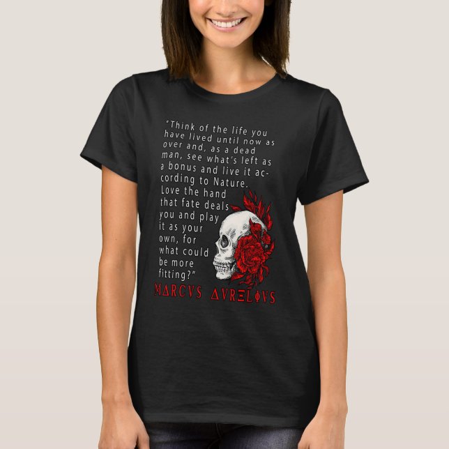 Camiseta Citação Estática Marcus Aurelius e Estoicismo do C (Frente)