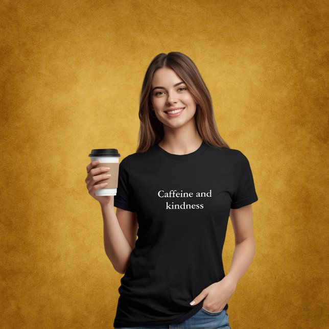 Camiseta citação estética de café e bondade (Criador carregado)