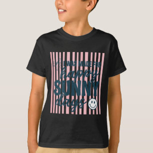 Camiseta Citação estética positiva feliz de verão para mulh