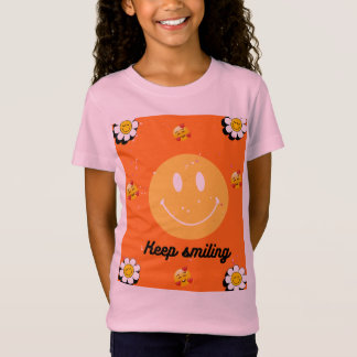 Camiseta Citação Feliz Vibrações Positivas Sorria