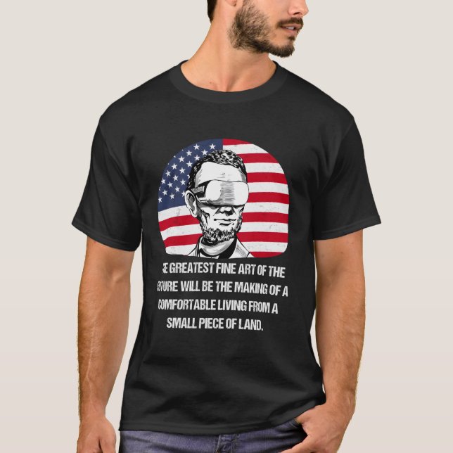 Camiseta Citação Fictícia Vr de Lincoln Futurística (Frente)