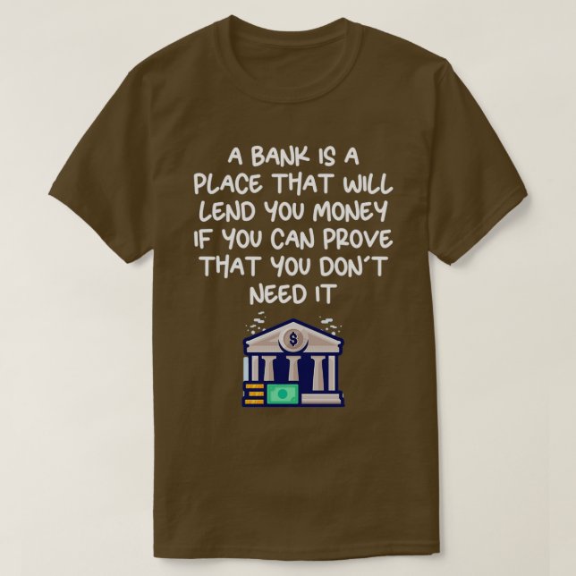Camiseta citação financeira engraçada 14 (Frente do Design)