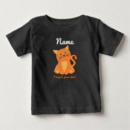 Camiseta Citação Fofa Perfeita Com Gatinho Laranja