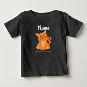 Camiseta Citação Fofa Perfeita Com Gatinho Laranja