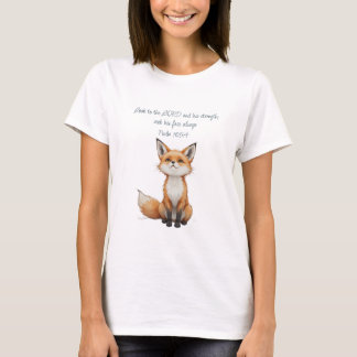 Camiseta Citação Inspiradora Cristã Salmo 105:4 Raposa Fofa