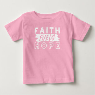 Camiseta Citação Inspiradora de Fé – Fé Alimenta a Esperanç