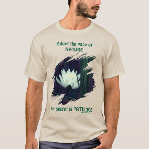 Camiseta Citação Inspiradora de Patience Emerson Lotus