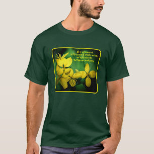 Camiseta Citação Inspiradora de Vida Flores