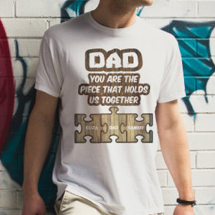Camiseta Citação Inspiradora do Papai com Nomes da Família