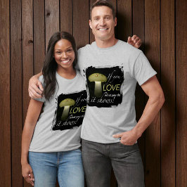 Camiseta Citação Inspiradora Luz Solar de Cogumelo Brilhant