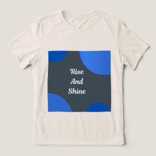 Camiseta Citação Inspiradora Minimalista Moderna Bege e Azu