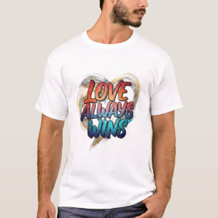 Camiseta Citação Inspiradora - O Amor Sempre Vence