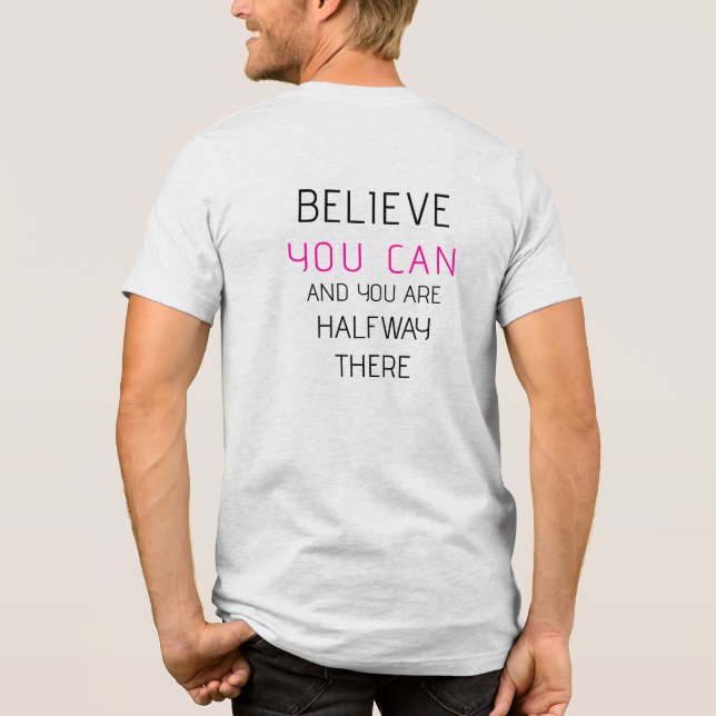 Camiseta Citação Inspiradora Personalizada (Verso)